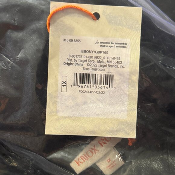 1X - Womens Long Sleeve Velvet A-Line Dress - Knox Rose - Black - Picture 3 of 6